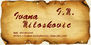 Ivana Milošković vizit kartica